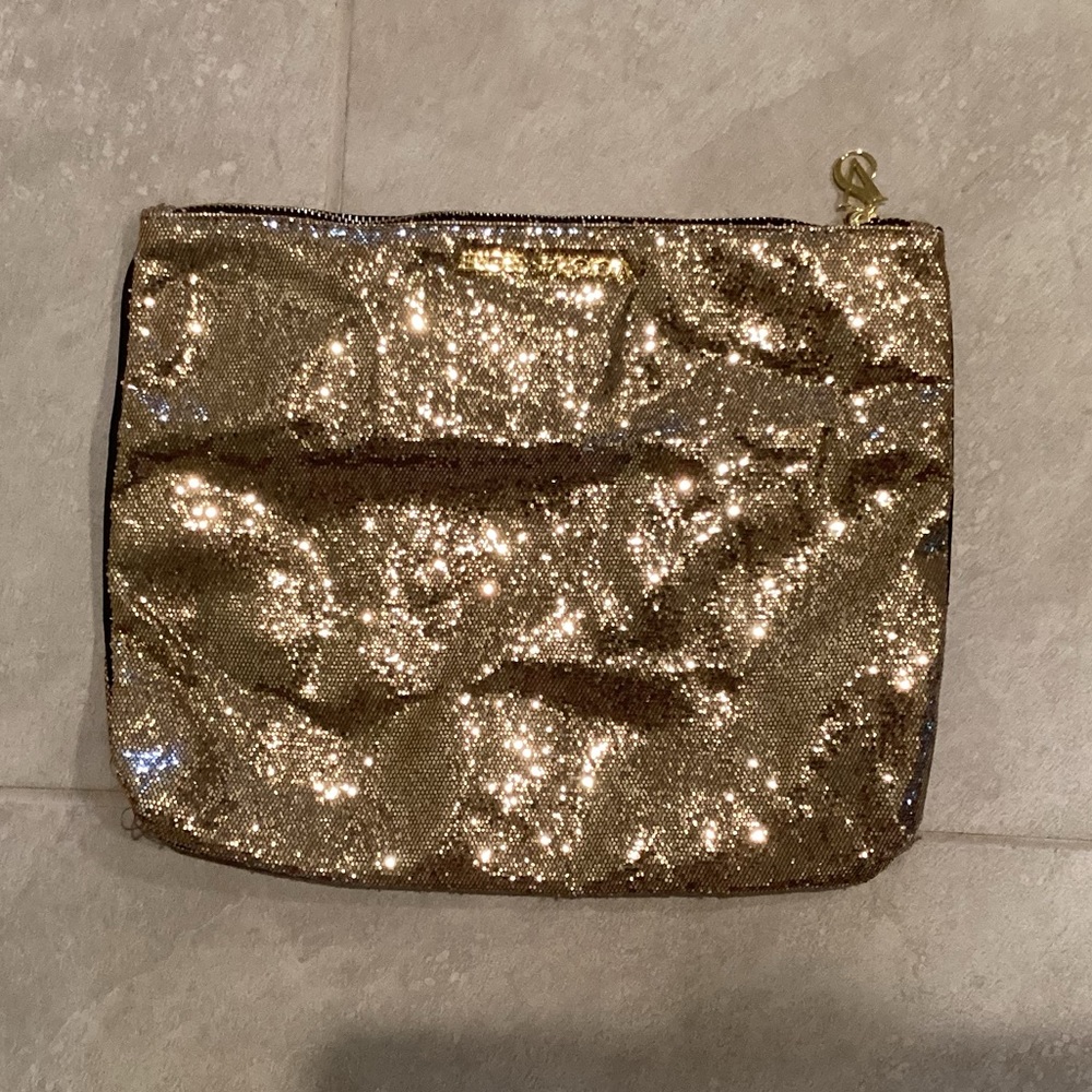 Victoria's Secret Gold Shimmer Clutch Make Up Bag